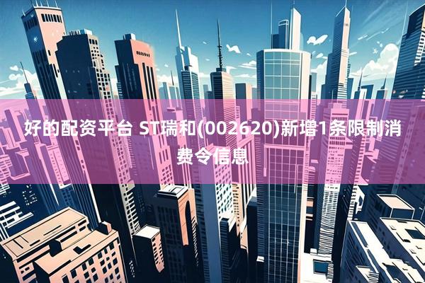 好的配资平台 ST瑞和(002620)新增1条限制消费令信息